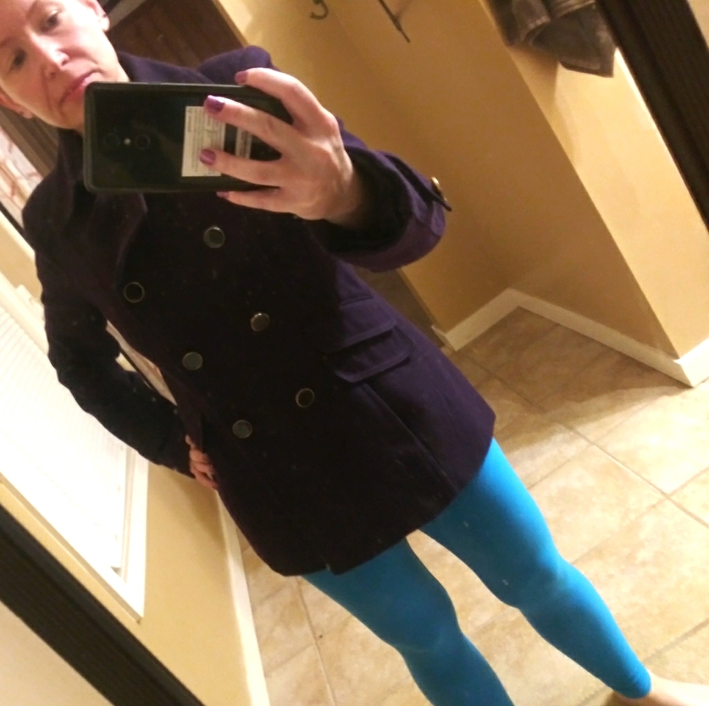 Express purple pea coat